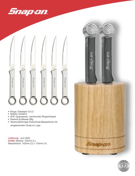 Snap-on Steak Messer Set