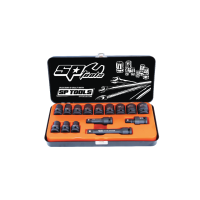 SOCKET SET IMPACT 1/2DR 6PT 15PC METRIC